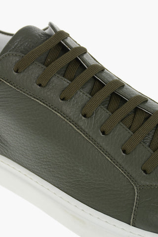 Hammered Leather Low-Top Sneakers