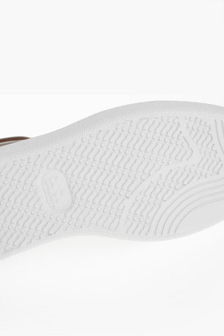 Low-Top-Sneakers aus genarbtem Leder