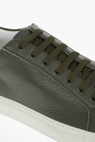 Hammered Leather Low-Top Sneakers