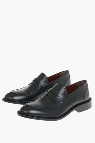 Penny Leather Loafers, Solid Color