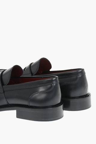 Penny Leather Loafers, Solid Color