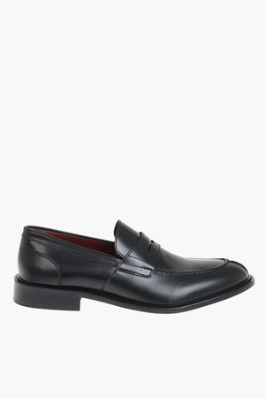 Penny Leather Loafers, Solid Color
