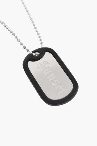 Chain Necklace with Tag Pendant