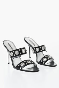 Leather Mules with Studs 11cm
