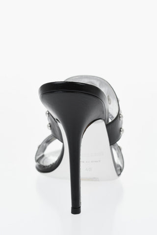 Leather Mules with Studs 11cm
