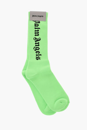 Long Ribbed Socks with Contrasting Logo