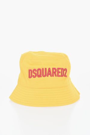 Cappello Bucket in Cotone con Logo in Rilievo