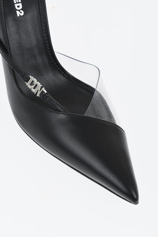 ICON Pumps aus Leder mit spitzer Kappe 10cm
