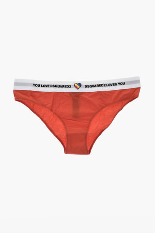 Cotton Panties With Branded Elastic Waistband