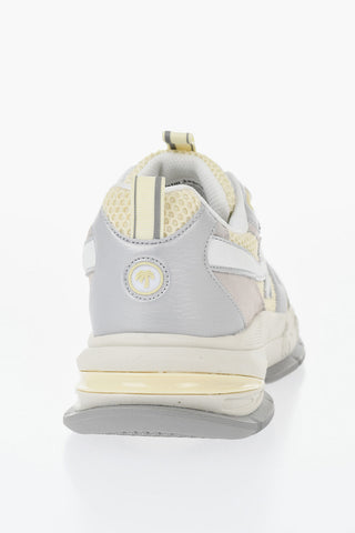 Niedrige Sneaker aus Mesh und Wildleder mit Monogramm