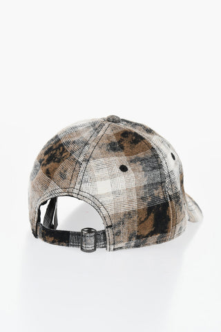 Cappello Cappello a Quadri con Logo in Rilievo