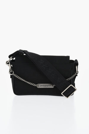 Borsa a Spalla in Nylon con Tracolla Logata