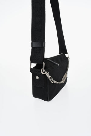 Borsa a Spalla in Nylon con Tracolla Logata