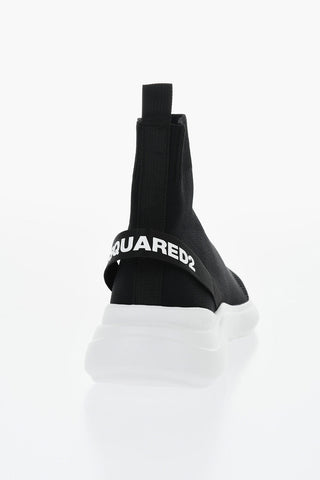Sock Pull-On Sneakers with Embossed Logo