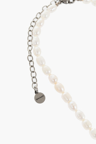 Pearl Necklace with Monogram Pendant
