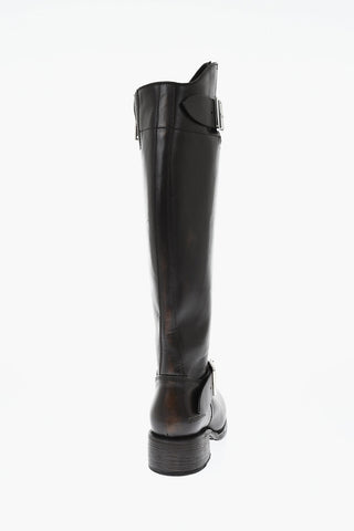 Leather High Boots HEELED with Inner Zip