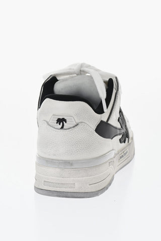 Pebbled Leather Low-Top Sneakers VENICE WORN OUT with Contrasting Maxi Monogram