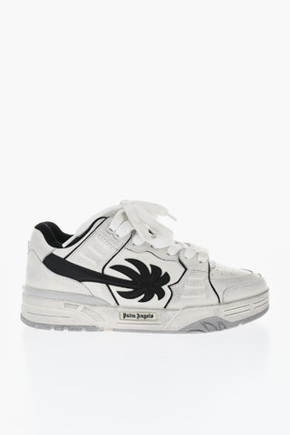 Pebbled Leather Low-Top Sneakers VENICE WORN OUT with Contrasting Maxi Monogram