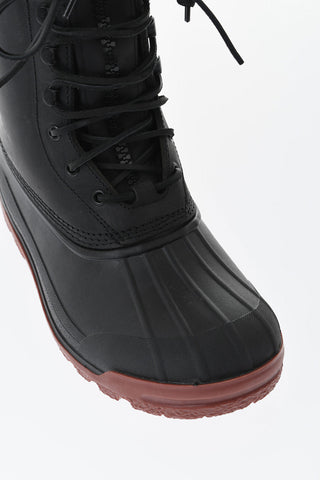 Stiefel aus Leder mit kontrastierender Sohle