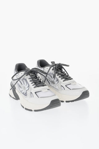 Leather Low-Top Color-Block Sneakers
