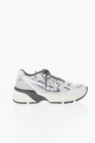 Leather Low-Top Color-Block Sneakers