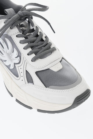 Leather Low-Top Color-Block Sneakers