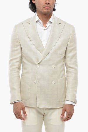 Double-Breasted Half-Lined Blazer GATE With Peak Lapel