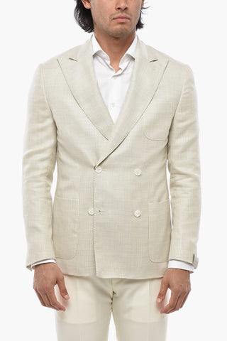 Double-Breasted Half-Lined Blazer GATE With Peak Lapel