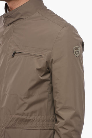 ID Nylon-Windjacke mit Kordelzug in der Taille