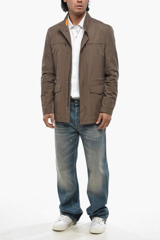ID Nylon-Windjacke mit Kordelzug in der Taille
