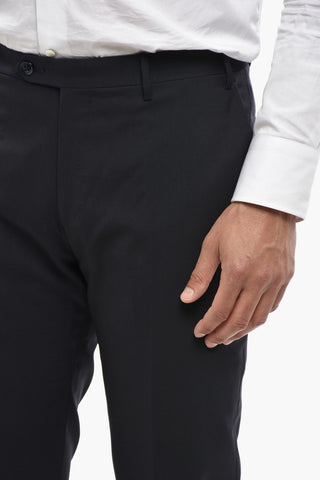 CODE Schurwollhose Mit Gürtelschlaufen