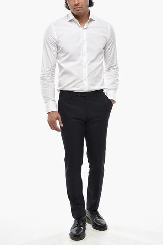 CODE Schurwollhose Mit Gürtelschlaufen