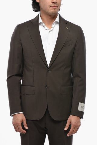 CC COLLECTION Zweiknopf-Anzug aus Schurwolle und Mohair mit zwei Seitenschlitzen und klassischem Revers