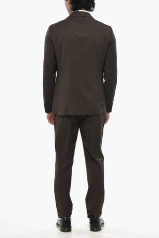 CC COLLECTION Zweiknopf-Anzug aus Schurwolle und Mohair mit zwei Seitenschlitzen und klassischem Revers