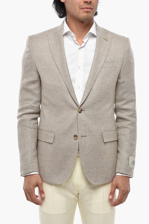 CC COLLECTION Linen-Blend Jacket with Flap Pockets