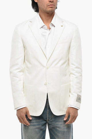 CC COLLECTION Blazer in Cotone e Lino Due Spacchi Rever Classico