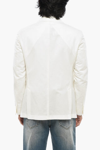 CC COLLECTION Blazer in Cotone e Lino Due Spacchi Rever Classico