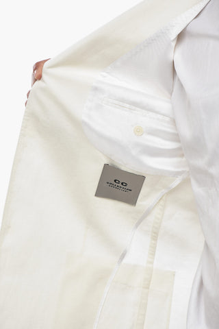 CC COLLECTION Blazer in Cotone e Lino Due Spacchi Rever Classico