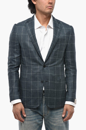 Teilgefütterter Blazer GATE Mit Windowpane-Karo