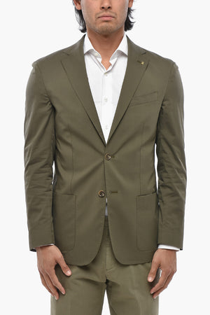 CC COLLECTION Two-Button Unlined Cotton Blazer
