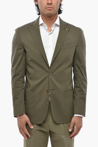 CC COLLECTION Two-Button Unlined Cotton Blazer