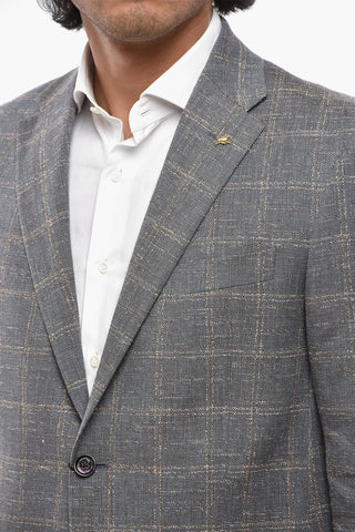 CC COLLECTION Cotton-Blend Half-Lined Blazer