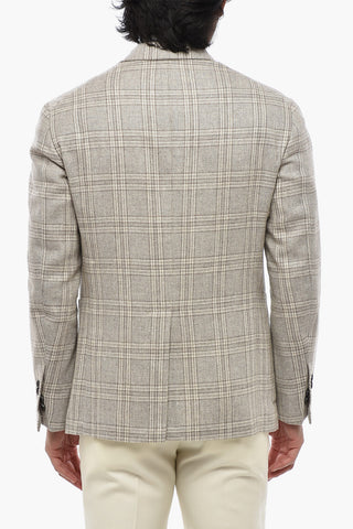 CIRCLE Wool-Blend Unlined Blazer in District Check
