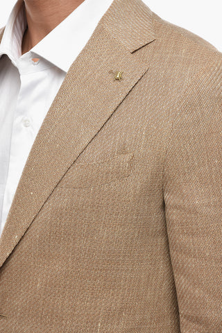 CC COLLECTION Virgin Wool and Linen Jacket with Flap Pockets