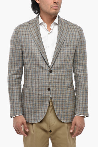Half-Lined Blazer GATE With Gingham Pattern