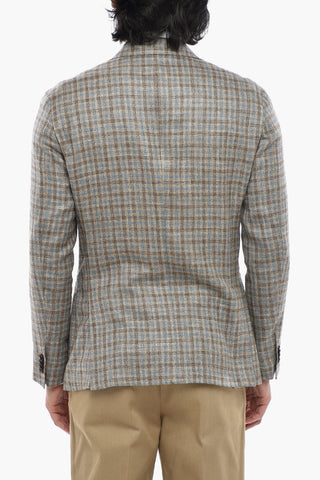 Half-Lined Blazer GATE With Gingham Pattern