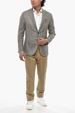 Half-Lined Blazer GATE With Gingham Pattern