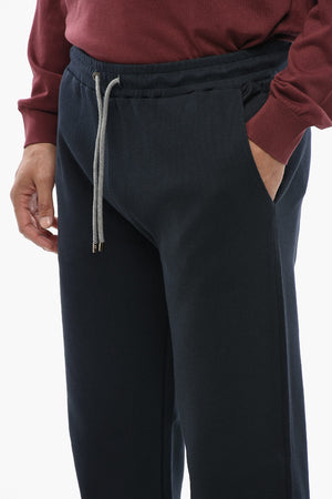 Lightweight Cotton Joggers With Elastic Waist
