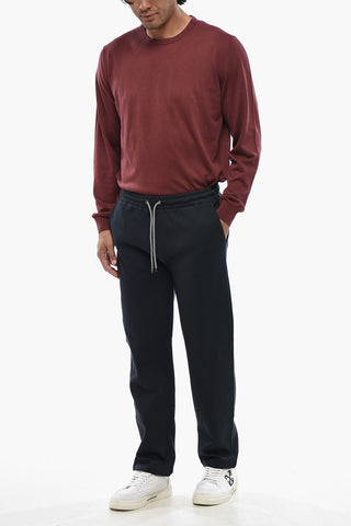 Lightweight Cotton Joggers With Elastic Waist