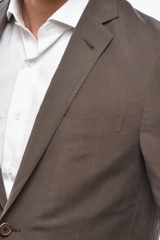 CIRCLE Unlined Linen and Silk Blazer with Patch Pockets